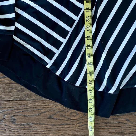 Black Drop Waist Dress w/Striped Swing Skirt. Size 6. - Picture 8 of 8